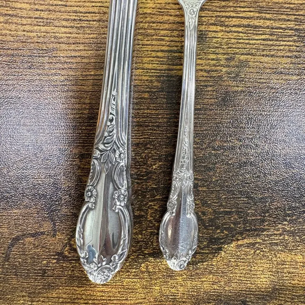 Oneida Hollow Handle Youth Knife & Five O Clock Teaspoon Enchantment-Londontown